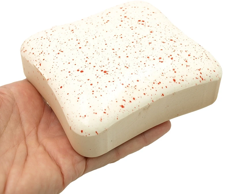 Antistresinis minkomas žaislas Pyragaitis (Squishy), 10x10x3,5 cm - Balta