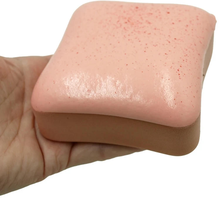 Antistresinis minkomas žaislas Pyragaitis (Squishy), 10x10x3,5 cm - Balta