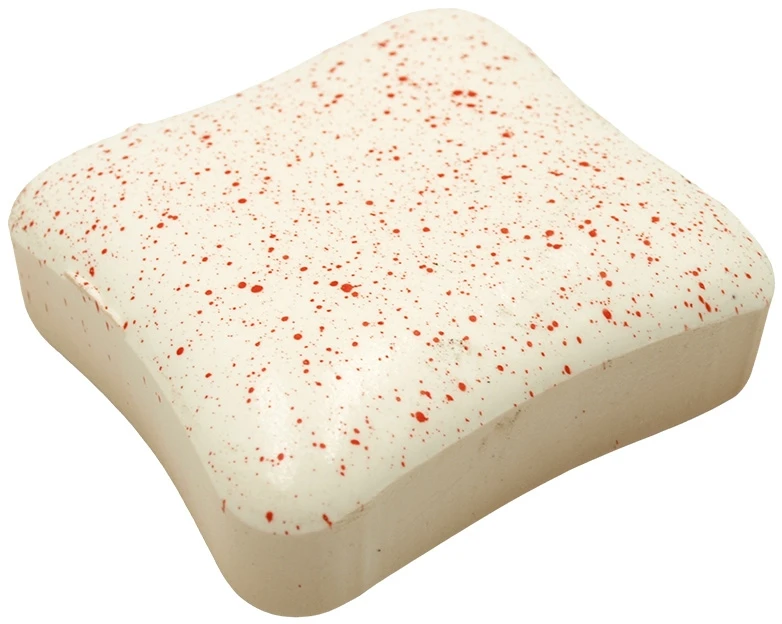Antistresinis minkomas žaislas Pyragaitis (Squishy), 10x10x3,5 cm - Balta
