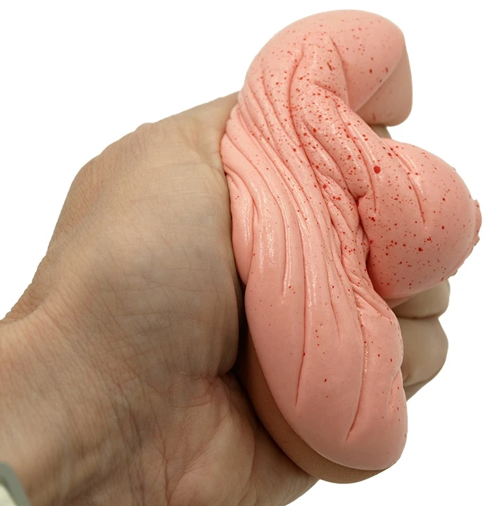 Antistresinis minkomas žaislas Pyragaitis (Squishy), 10x10x3,5 cm - Balta
