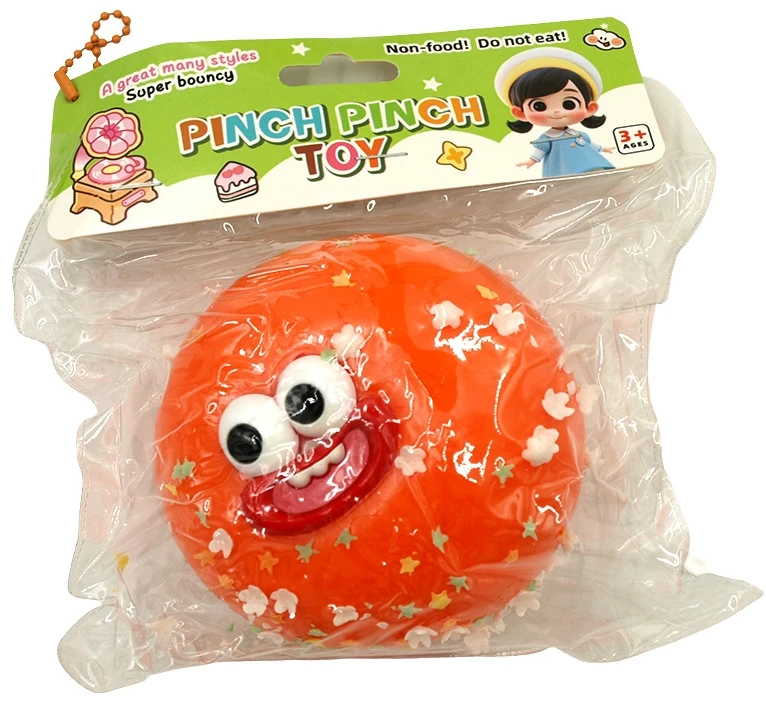 Antistresinis minkomas žaislas Šypsenėlė (Pinch Pinch Toy), 11 cm - Balta