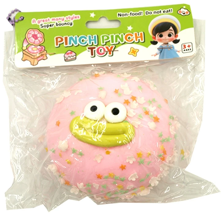 Antistresinis minkomas žaislas Šypsenėlė (Pinch Pinch Toy), 11 cm - Balta