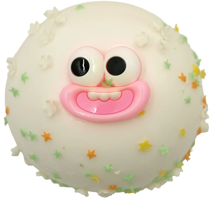 Antistresinis minkomas žaislas Šypsenėlė (Pinch Pinch Toy), 11 cm - Balta