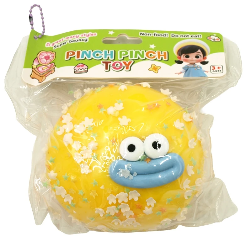 Antistresinis minkomas žaislas Šypsenėlė (Pinch Pinch Toy), 11 cm - Balta