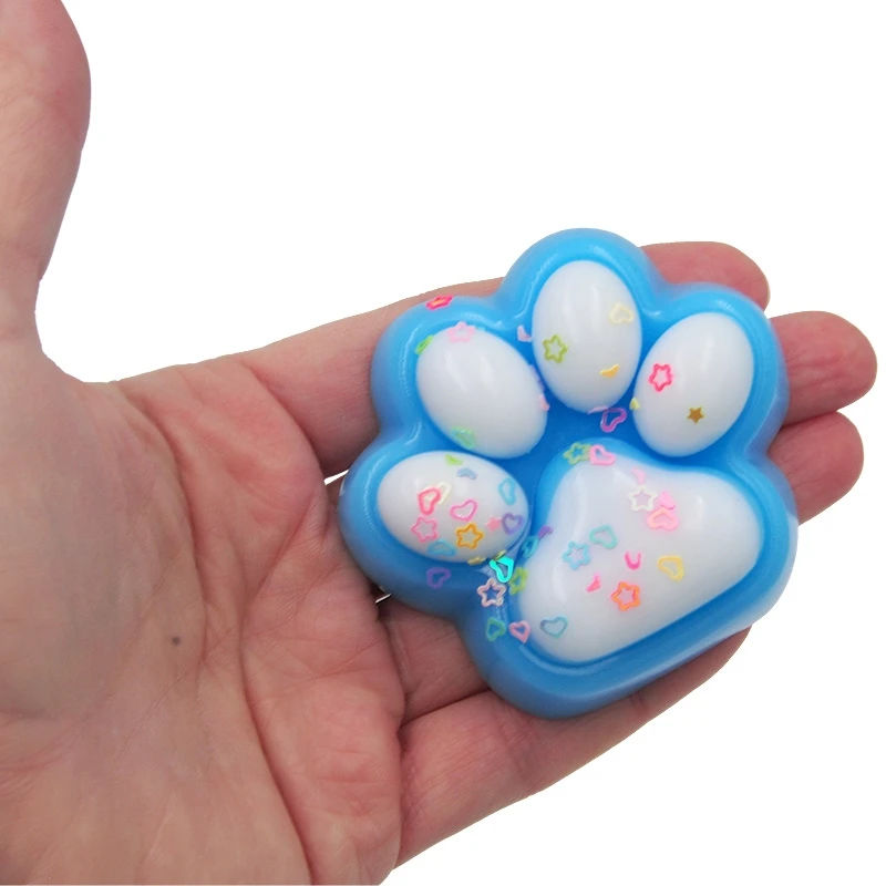 Antistresinis žaislas Katės letenėlė (Cat Paw), 6 cm - Violetinė