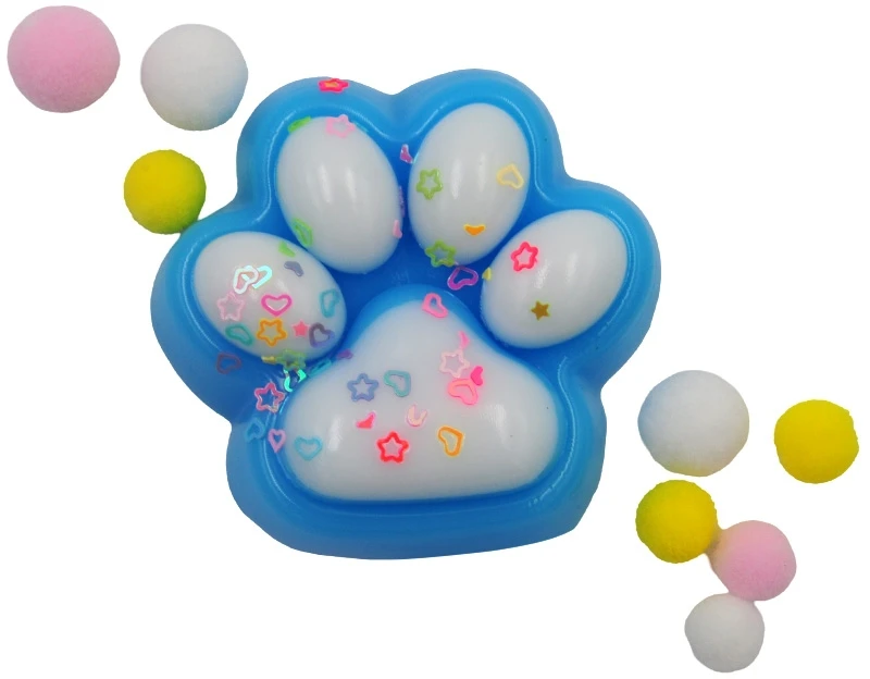 Antistresinis žaislas Katės letenėlė (Cat Paw), 6 cm - Violetinė