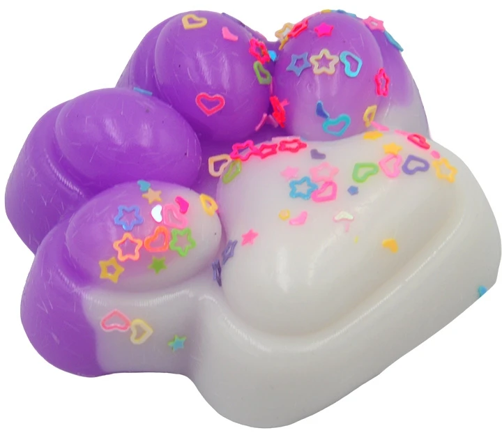 Antistresinis žaislas Katės letenėlė (Cat Paw), 6 cm - Violetinė