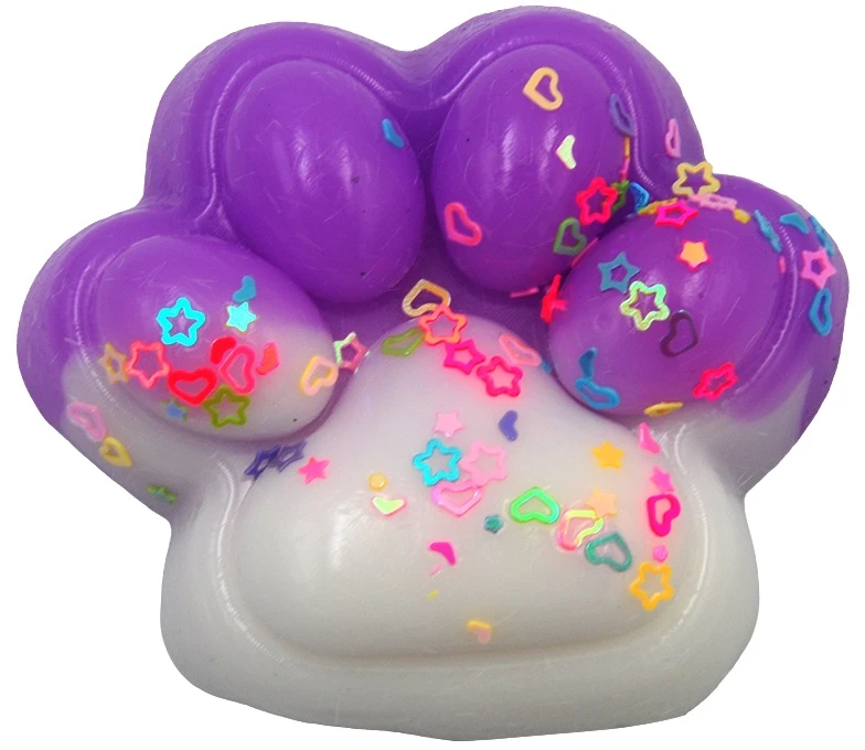Antistresinis žaislas Katės letenėlė (Cat Paw), 6 cm - Violetinė