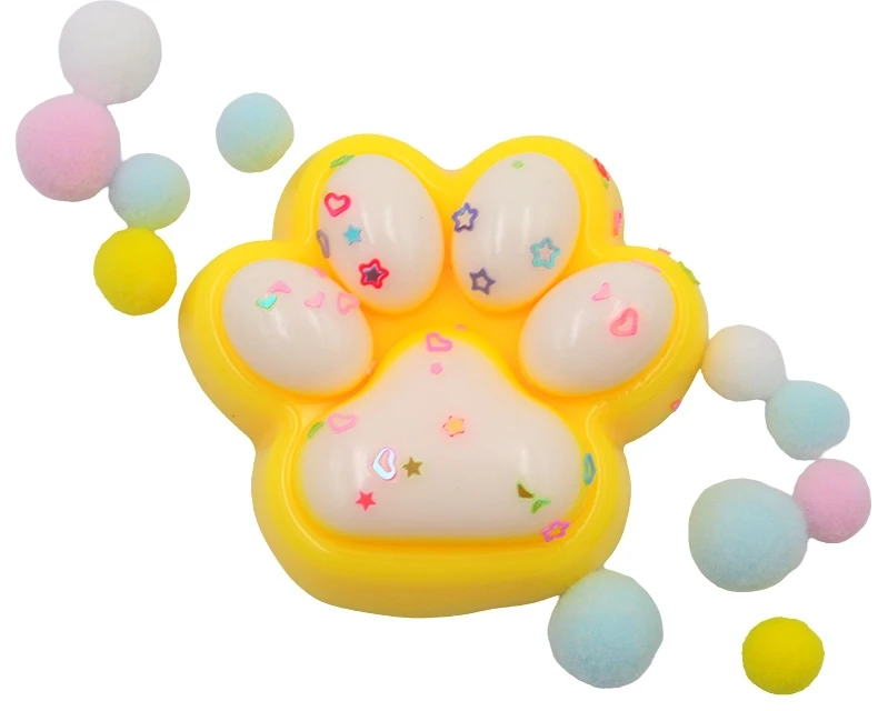 Antistresinis žaislas Katės letenėlė (Cat Paw), 6 cm - Violetinė