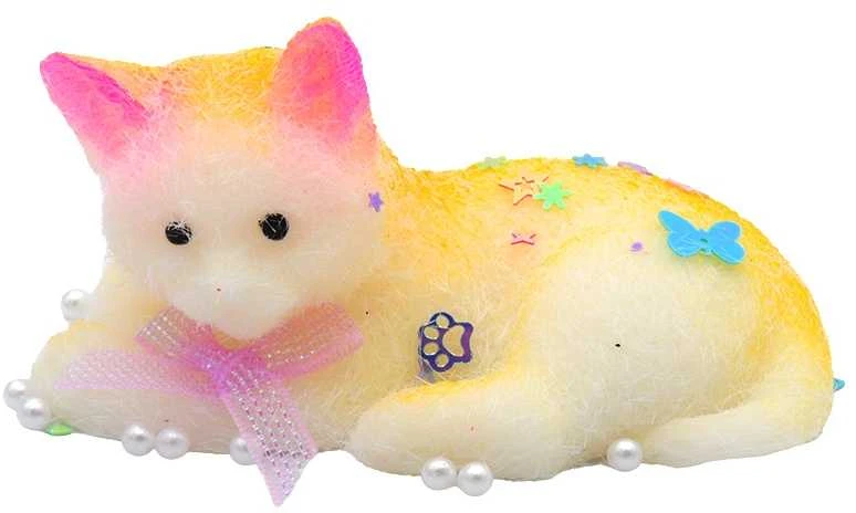 Antistresinis žaislas Katinėlis, 9 cm - Ruda
