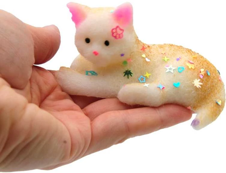 Antistresinis žaislas Katinėlis, 9 cm - Ruda