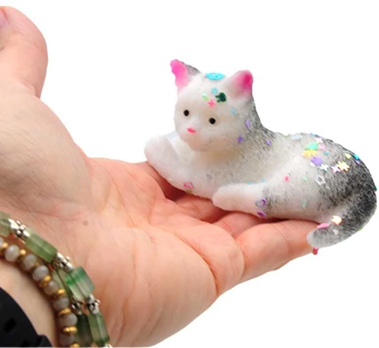 Antistresinis žaislas Katinėlis, 9 cm - Ruda