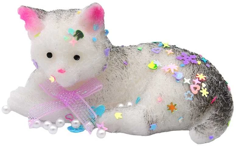 Antistresinis žaislas Katinėlis, 9 cm - Ruda