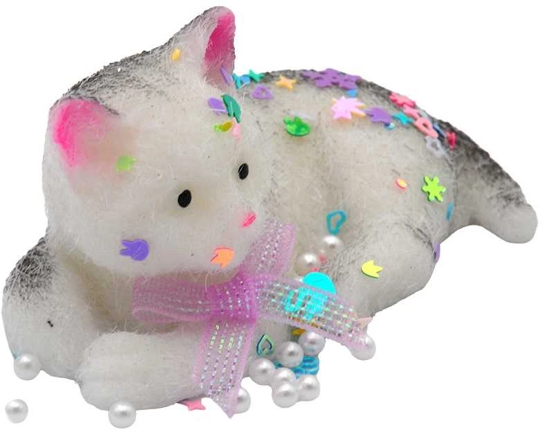 Antistresinis žaislas Katinėlis, 9 cm - Ruda