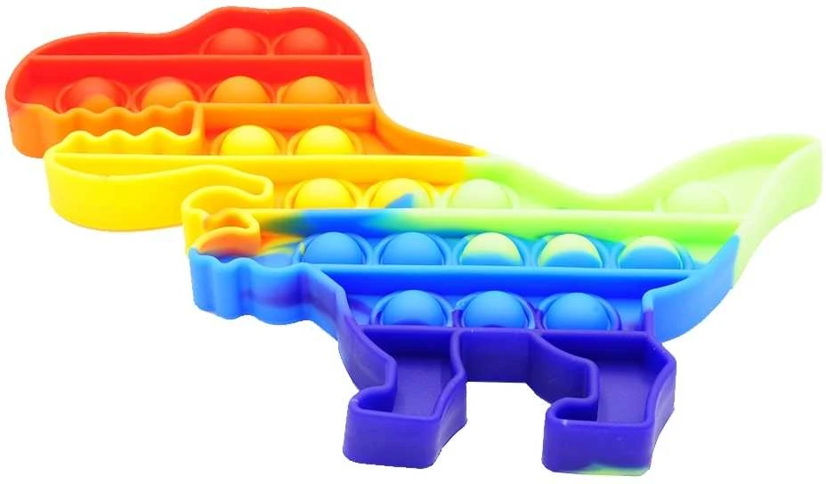 Antistresinis žaislas POP-IT spalvotas dinozauras