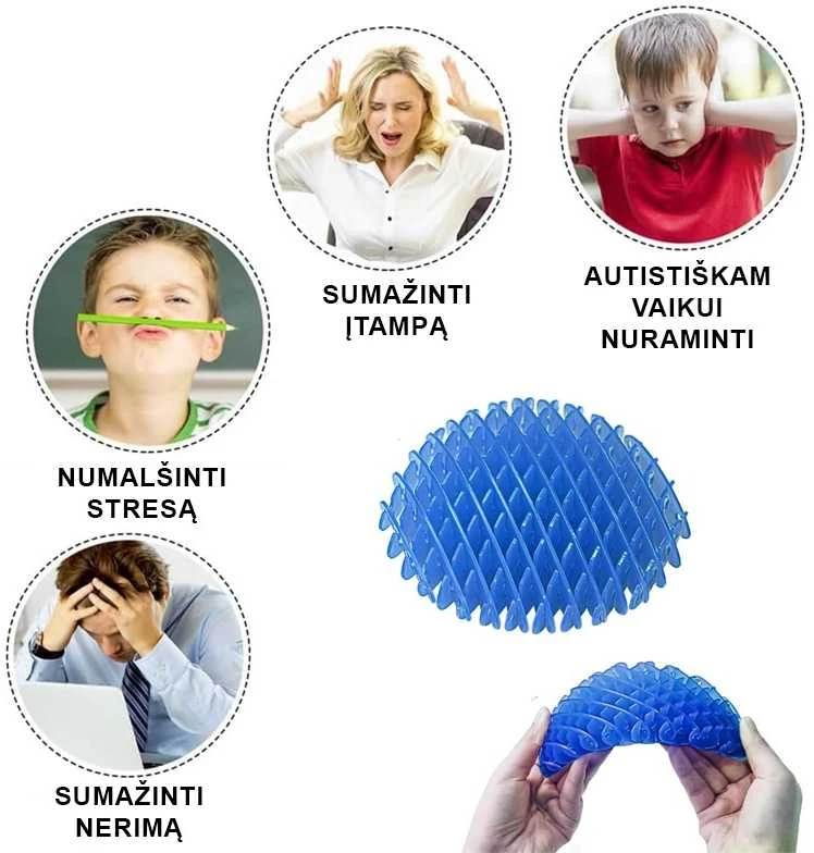 Antistresinis žaislas Fidget Worm - Violetinė