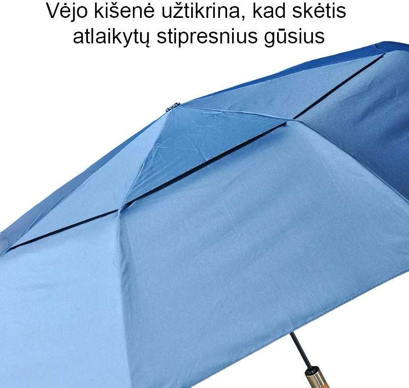 Automatinis skėtis su vėjo kišene - Mėlyna