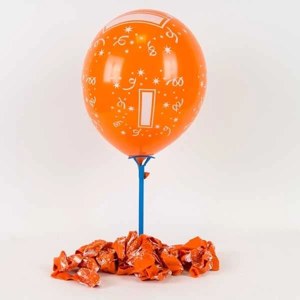 Balionas su skaičiumi 1 - Oranžinė
