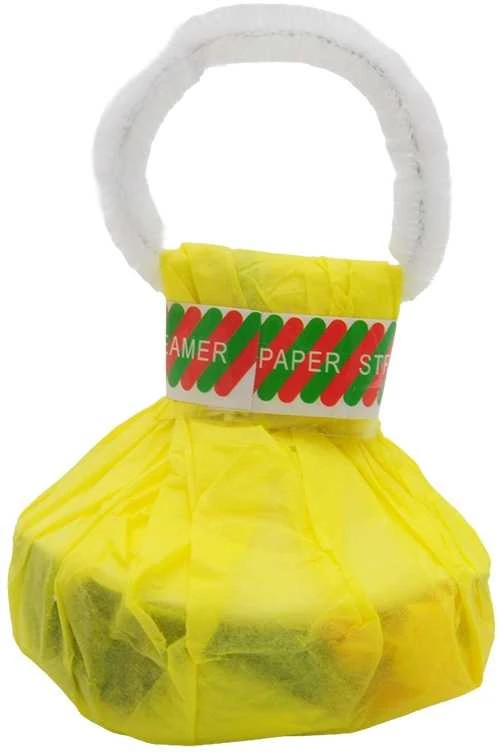 Balonų svarelis su konfeti-serpentinu - Geltona