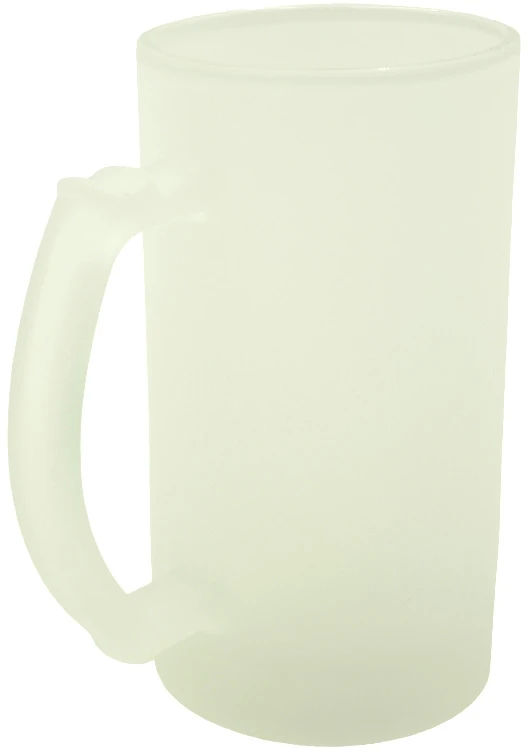 Baltas matinio stiklo bokalas, 500 ml