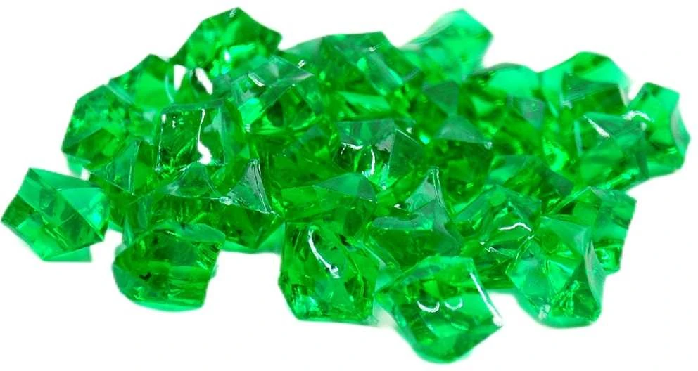 Dekoratyviniai plastikiniai akmenukai, 300g - Žalia