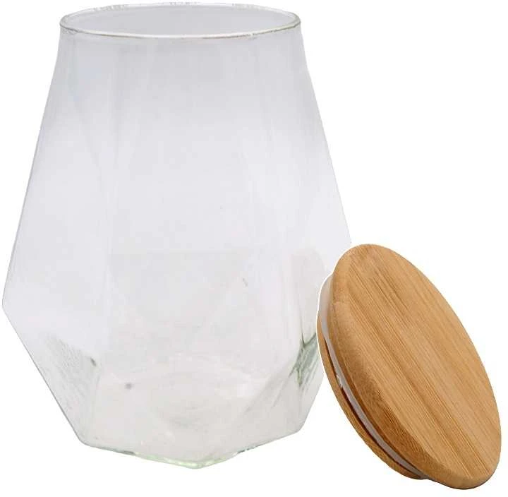 Dekoratyvinis stiklinis indelis su dangteliu, 950 ml