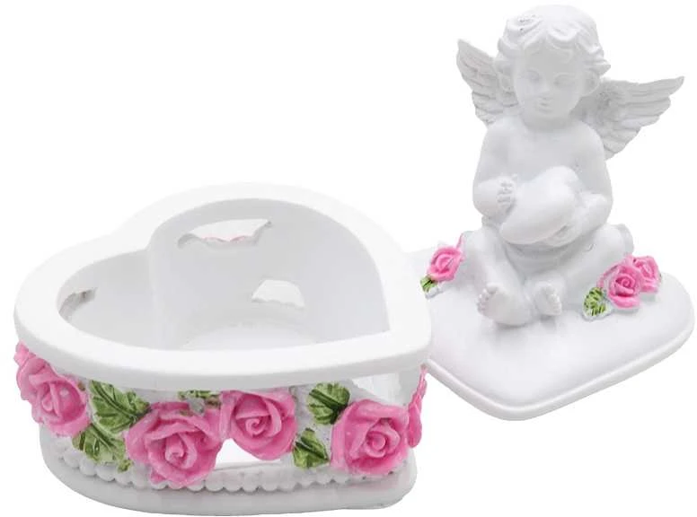 Dėžutė su angelu, 12 cm - Apskritimas