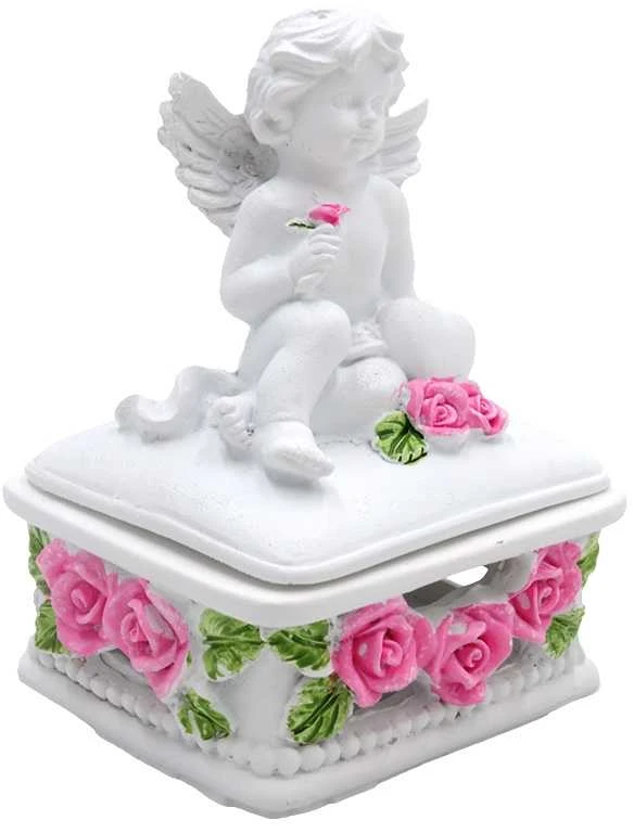 Dėžutė su angelu, 12 cm - Apskritimas