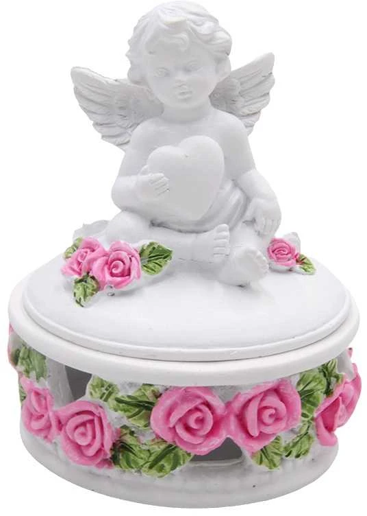 Dėžutė su angelu, 12 cm - Apskritimas
