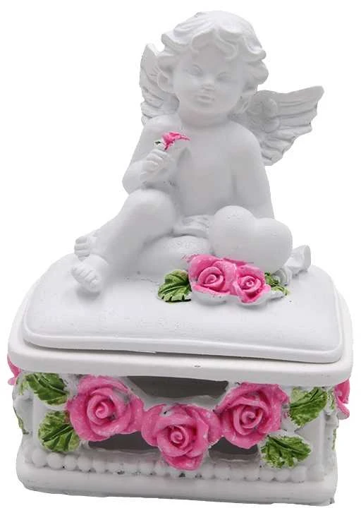 Dėžutė su angelu, 12 cm - Apskritimas