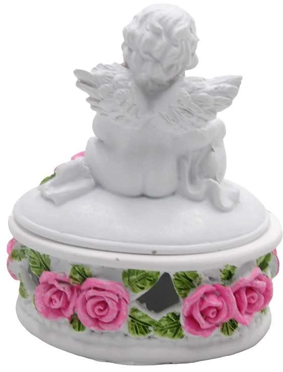 Dėžutė su angelu, 12 cm - Ovalas