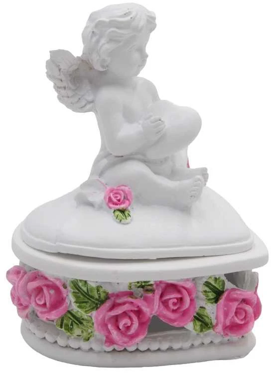 Dėžutė su angelu, 12 cm - Ovalas