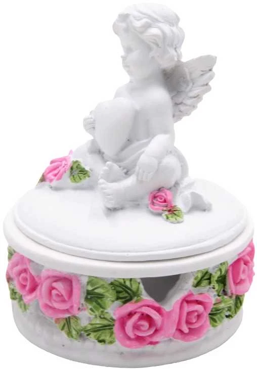 Dėžutė su angelu, 12 cm - Ovalas