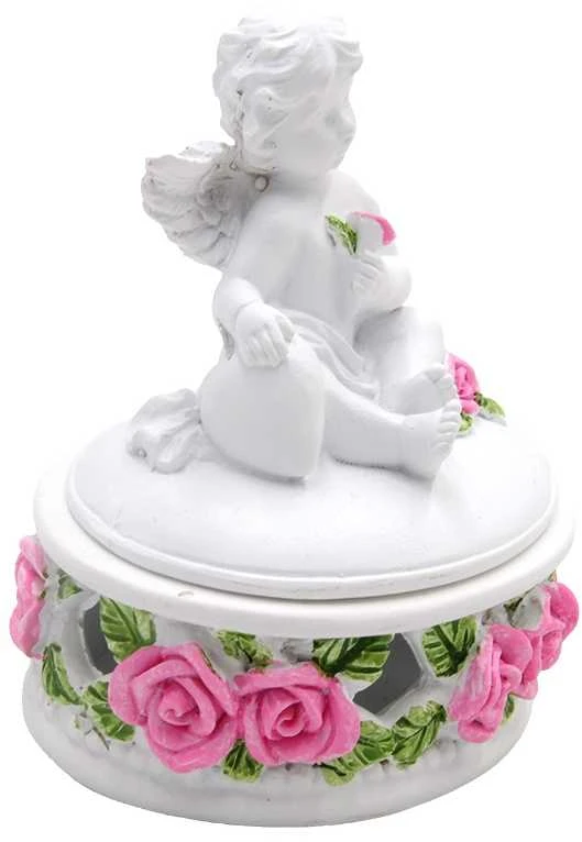 Dėžutė su angelu, 12 cm - Ovalas