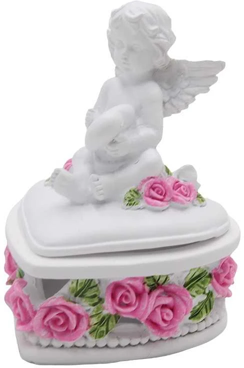 Dėžutė su angelu, 12 cm - Ovalas