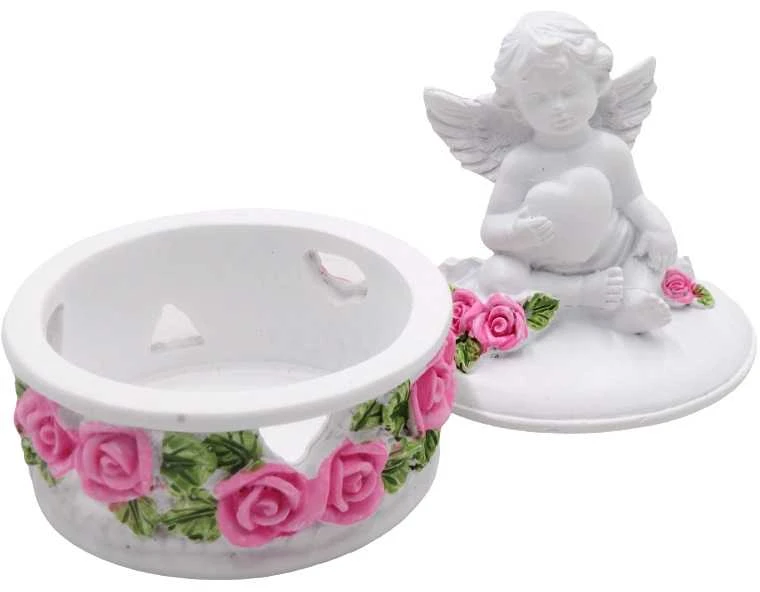 Dėžutė su angelu, 12 cm - Širdies