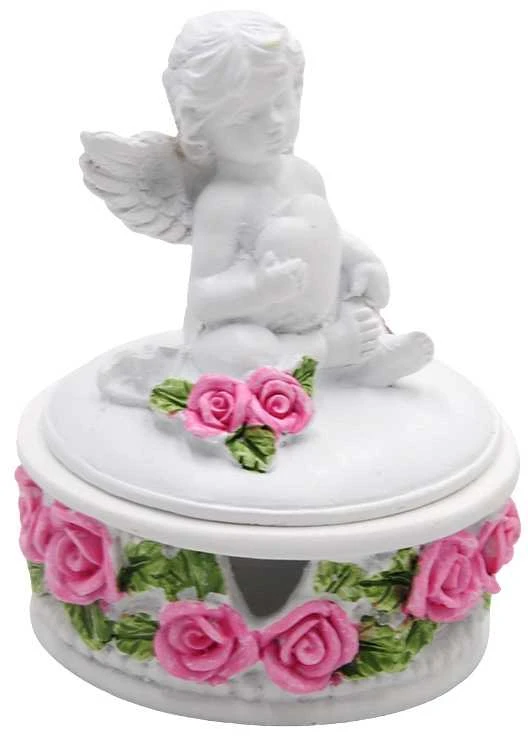 Dėžutė su angelu, 12 cm - Širdies