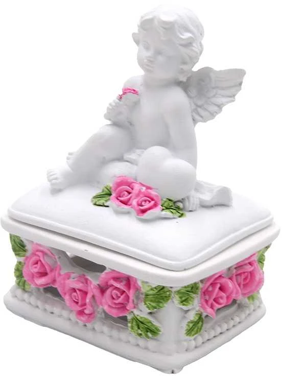 Dėžutė su angelu, 12 cm - Širdies