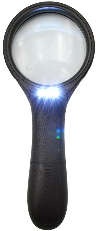 Didinamasis stiklas - lupa su LED pašvietimu, Ø 7,5 cm