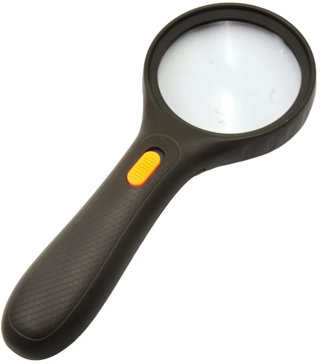 Didinamasis stiklas - lupa su LED pašvietimu, Ø 7,5 cm