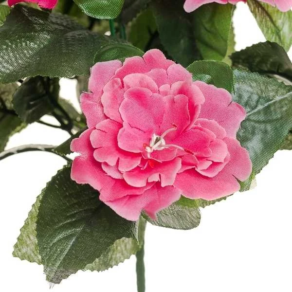 Dirbtinė azalijų puokštė, 31 cm - Geltona