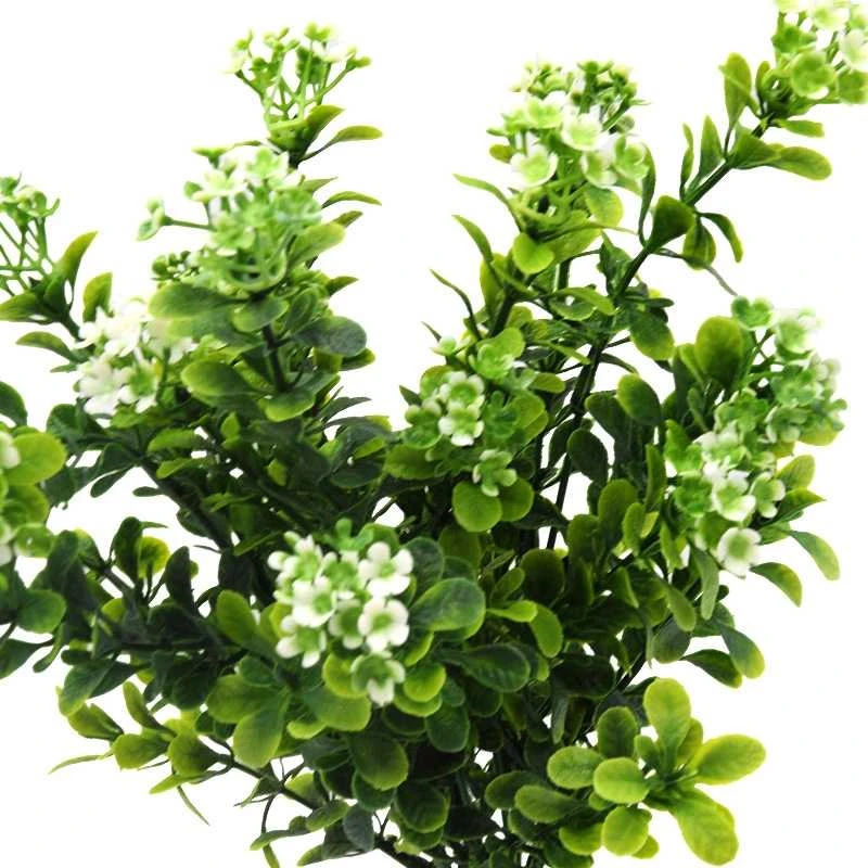 Dirbtinė buksmedžio puokštė, 38 cm - Balta