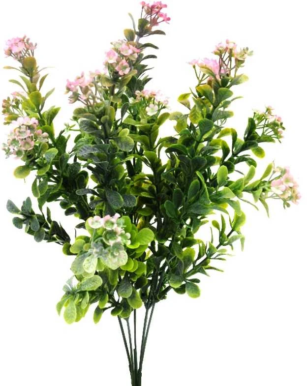 Dirbtinė buksmedžio puokštė, 38 cm - Balta