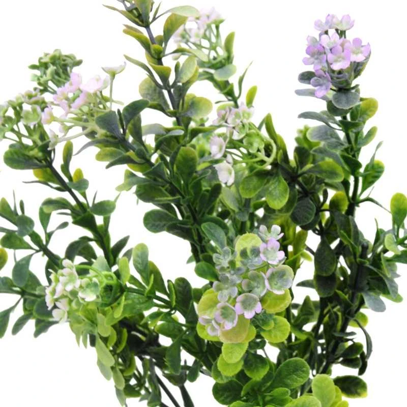 Dirbtinė buksmedžio puokštė, 38 cm - Balta