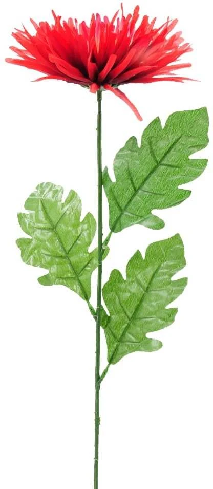 Dirbtinė gėlė chrizantema, 70 cm - Raudona