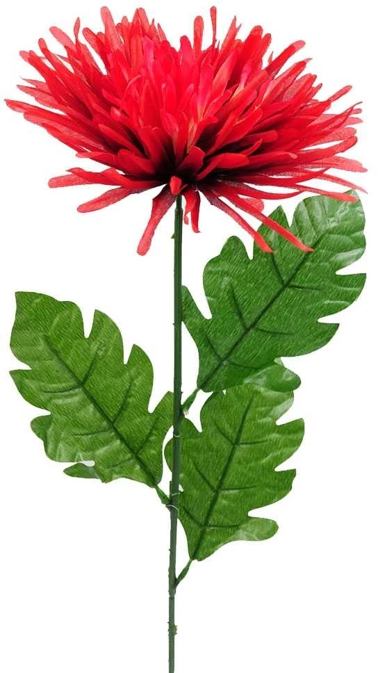 Dirbtinė gėlė chrizantema, 70 cm - Raudona