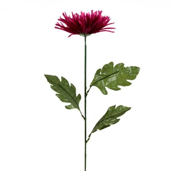 Dirbtinė gėlė chrizantema adatinė su koteliu, 60 cm - Geltona