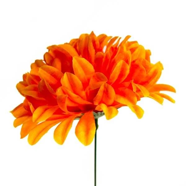 Dirbtinė gėlė chrizantemos žiedas - Oranžinė