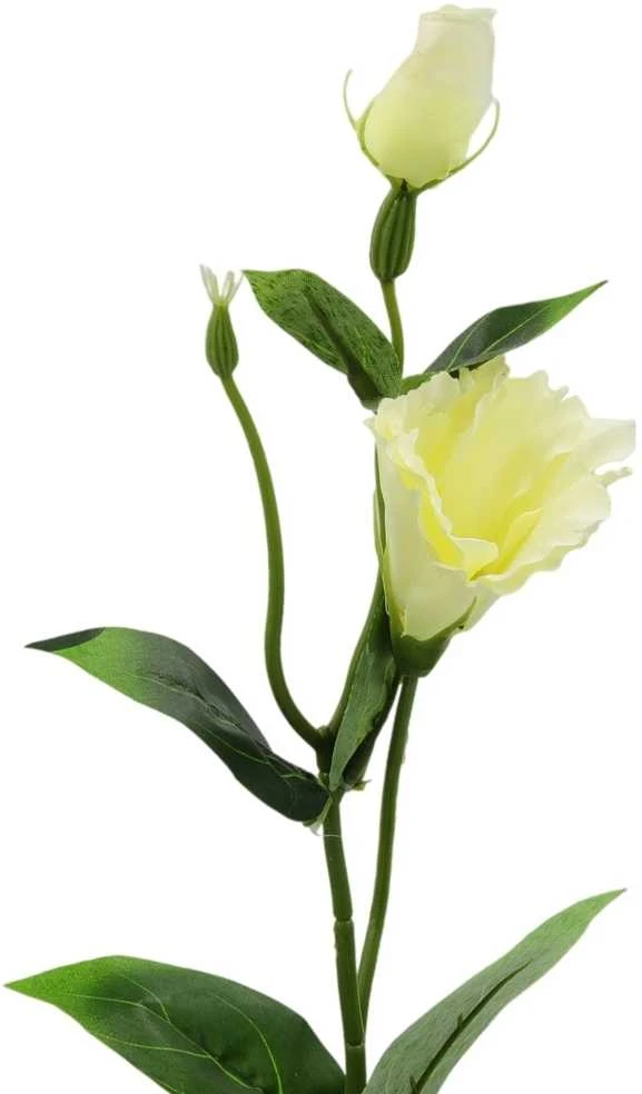 Dirbtinė gėlė eustomos šakelė, 55 cm - Balta