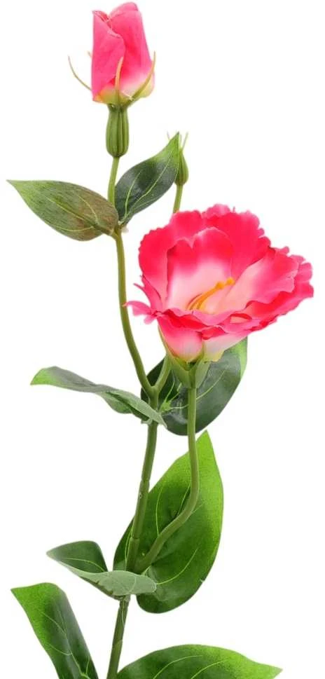 Dirbtinė gėlė eustomos šakelė, 55 cm - Baltai rožinė